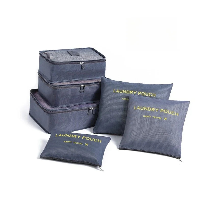 6PCS Packing Cubes Luggage Organizer Travel Storage Bags for Clothes Shoes Toiletries Portable Suitcase Organization Set - The Shop At Crown Perth