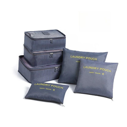 6PCS Packing Cubes Luggage Organizer Travel Storage Bags for Clothes Shoes Toiletries Portable Suitcase Organization Set - The Shop At Crown Perth