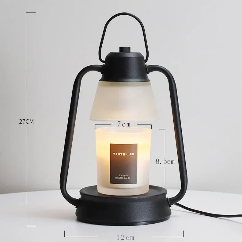 American Aromatherapy Candle Warmer Lamp Creative Bedroom Bedhead Flameless Aroma Melting Candle Lamp Retro Black Candle Warmer - The Shop At Crown Perth