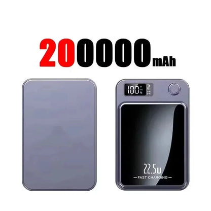 Lenovo 500000mah Magnetic Power Bank Large Capacity Pd22.5w Super Fast Charging External Battery Wireless Charger For Iphone