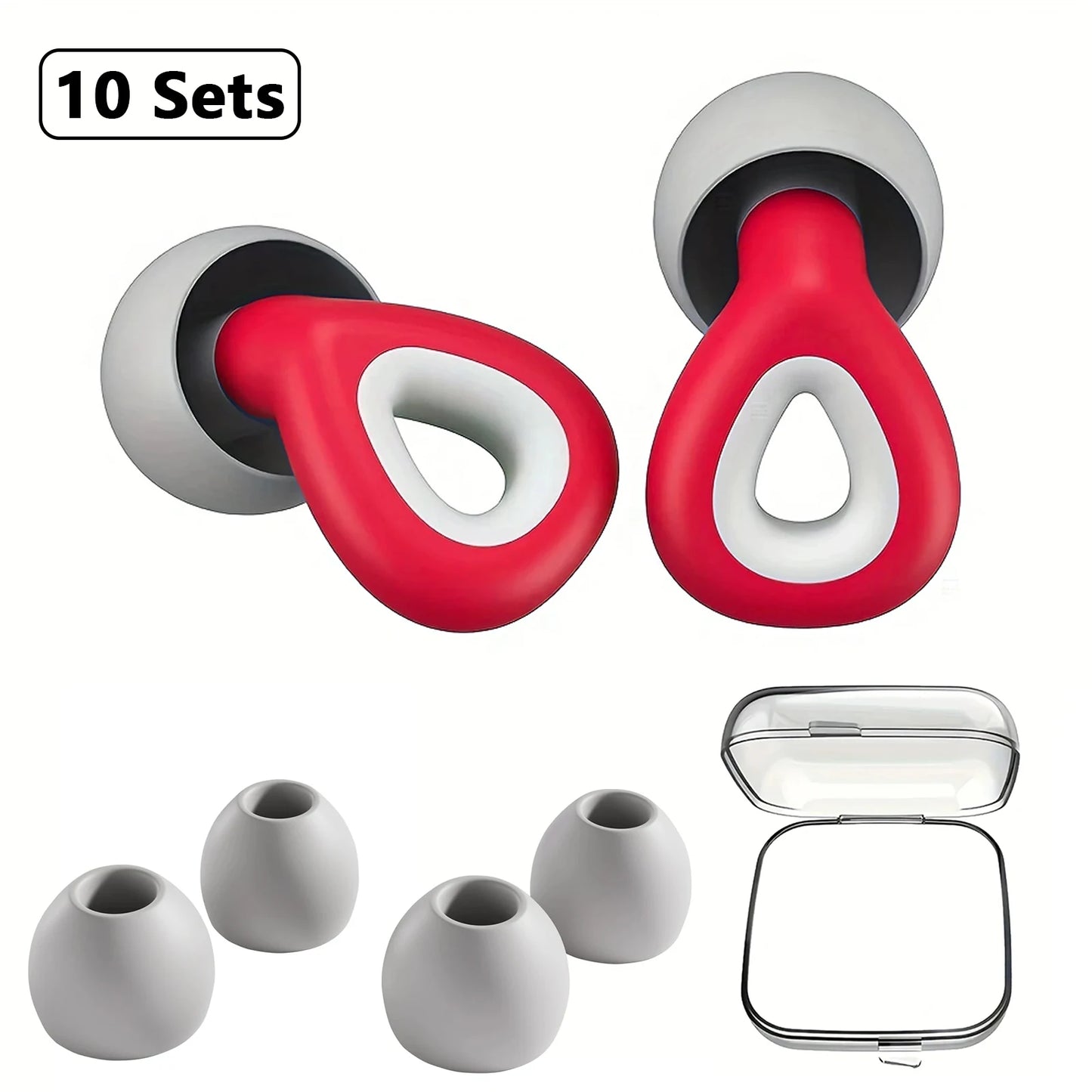 HUAK 1 pair of silicone earplugs, ear protection, hearing protection,swim, sleep, work, travel and other scenes, noise reduction - The Shop At Crown Perth