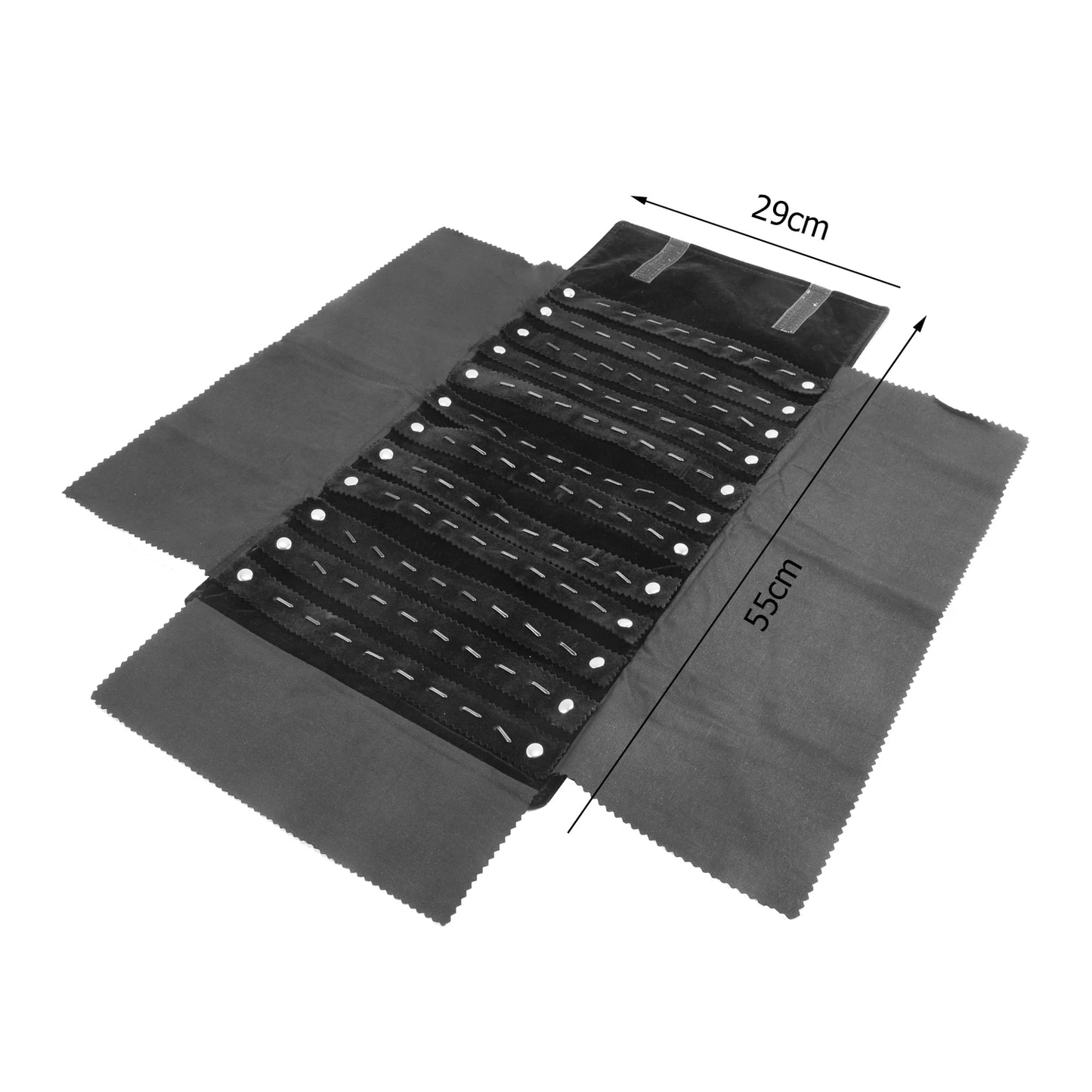 Travel Bracelet Jewelry Organizer Roll Up Bag Portable Velvet Ring Earrings Pendant Necklace Storage Bag Ornaments Foldable Case - The Shop At Crown Perth