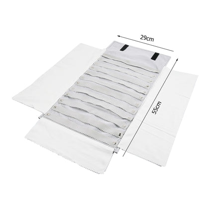 Travel Bracelet Jewelry Organizer Roll Up Bag Portable Velvet Ring Earrings Pendant Necklace Storage Bag Ornaments Foldable Case - The Shop At Crown Perth