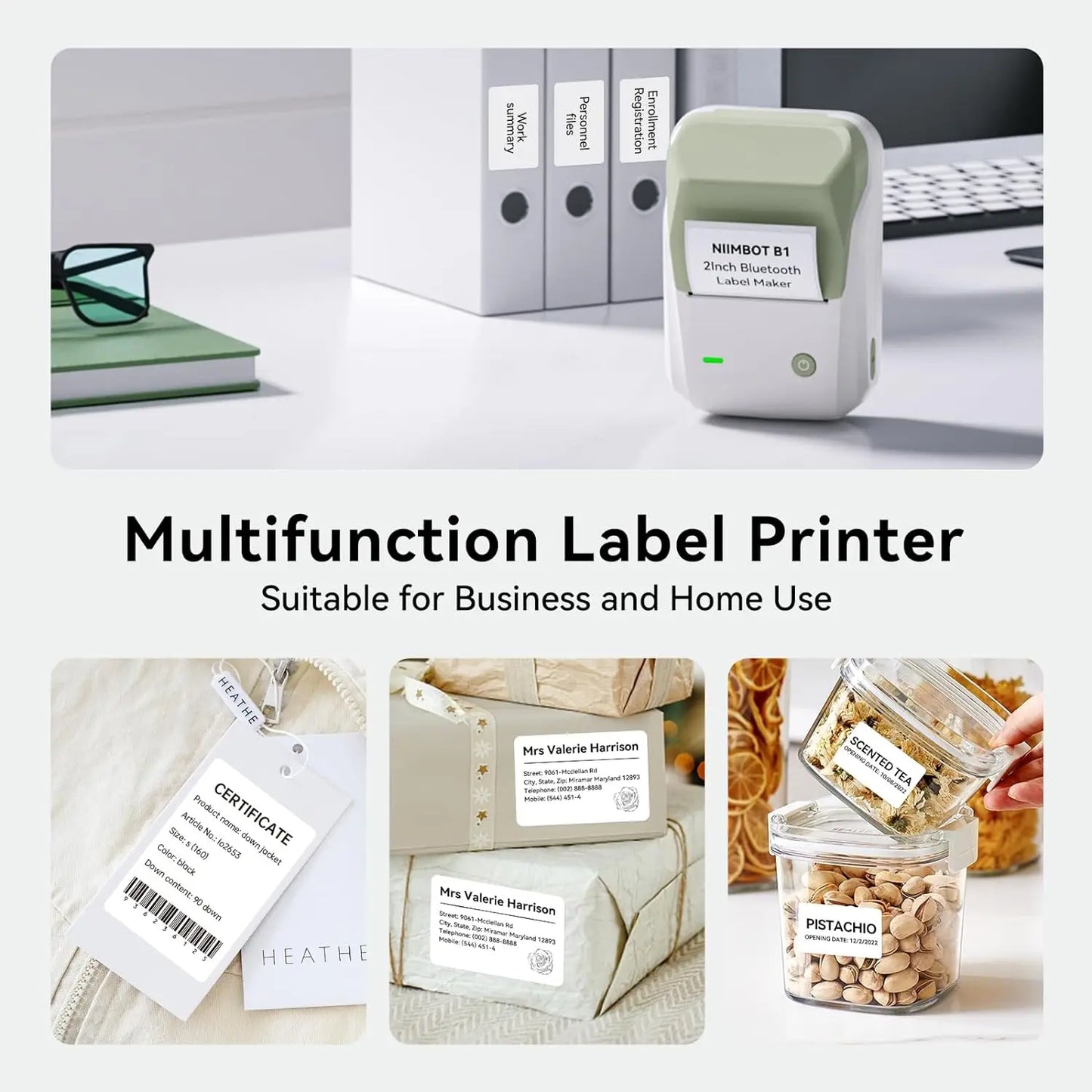 B1 Portable Thermal Label Printer – 2-Inch Bluetooth Sticker & Waterproof Label Maker - The Shop At Crown Perth