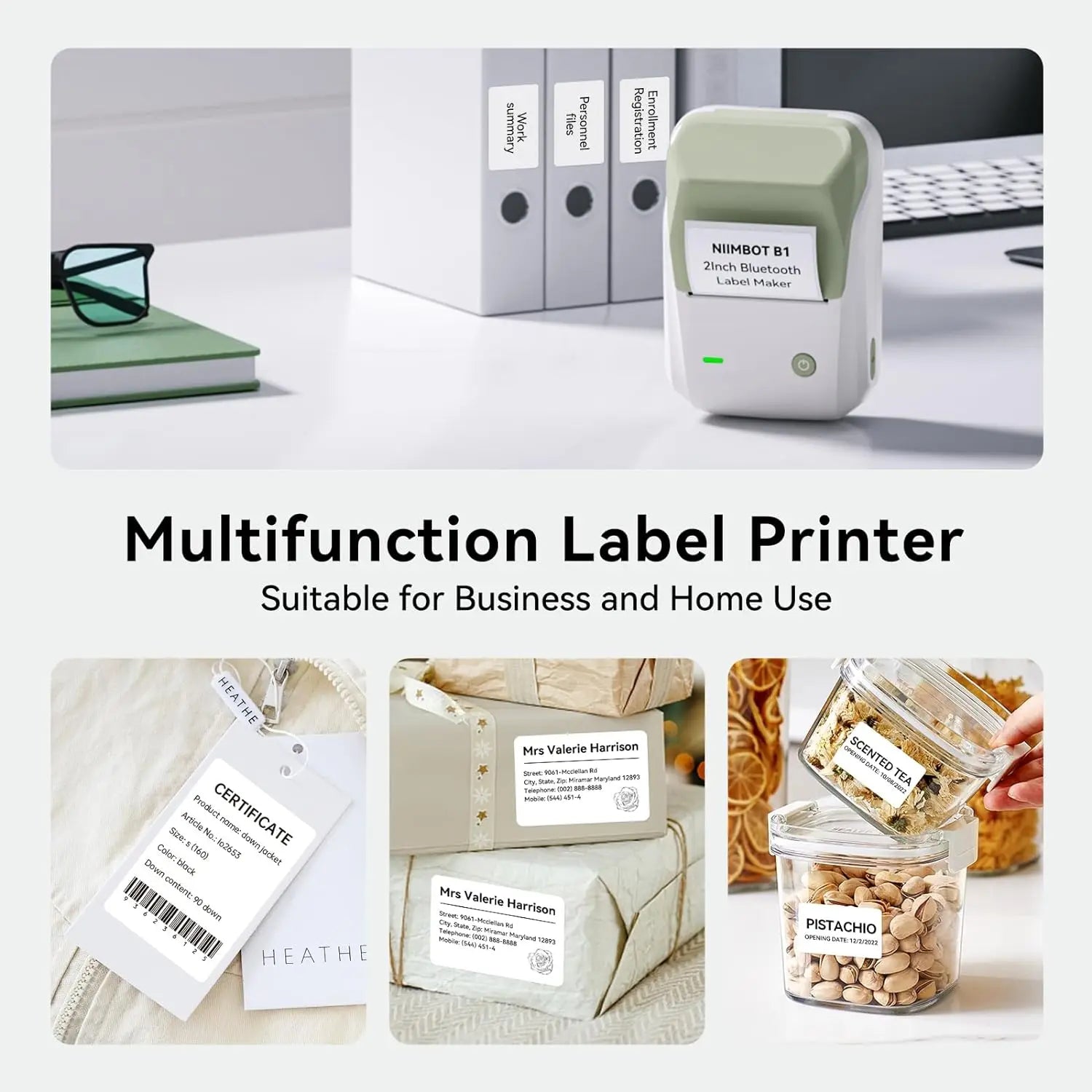 B1 Portable Thermal Label Printer – 2-Inch Bluetooth Sticker & Waterproof Label Maker - The Shop At Crown Perth