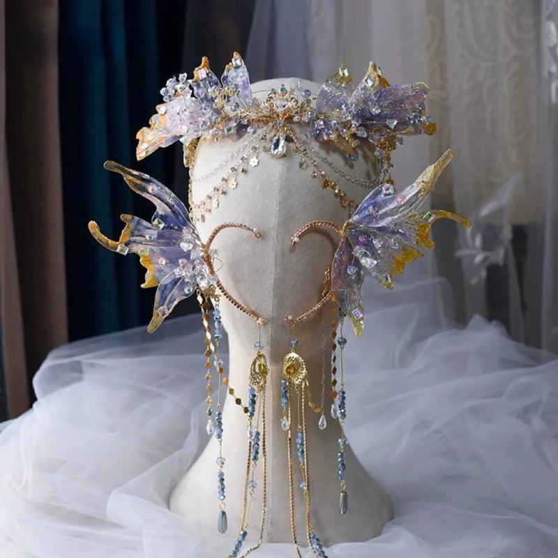 Fairy Mermaid Hair Crown Handmade Hair Accessories Ancient Style Flow Princess Jewelry Set - The Shop At Crown Perth