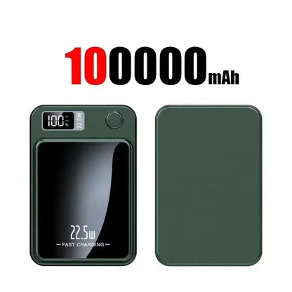 Lenovo 500000mah Magnetic Power Bank Large Capacity Pd22.5w Super Fast Charging External Battery Wireless Charger For Iphone