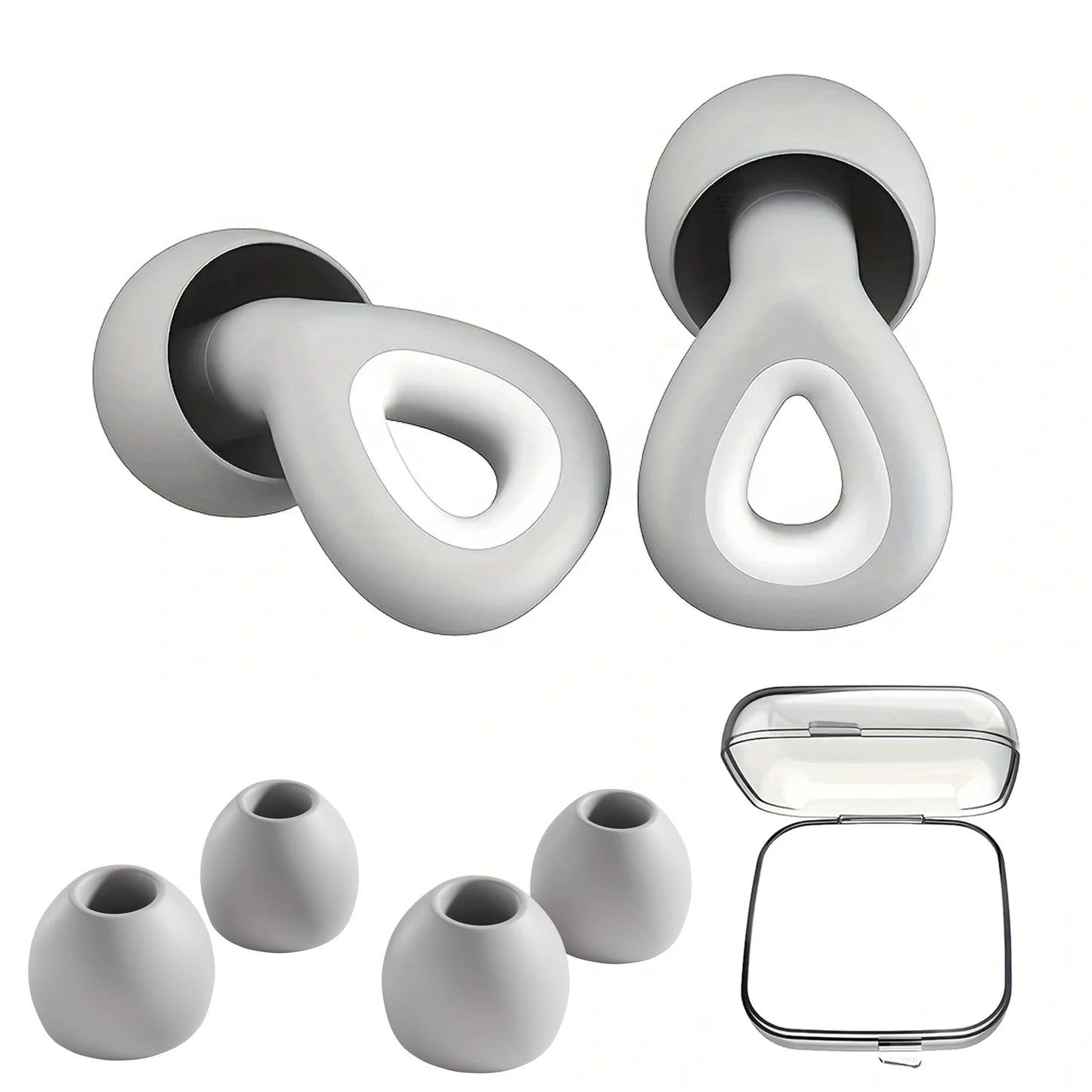 HUAK 1 pair of silicone earplugs, ear protection, hearing protection,swim, sleep, work, travel and other scenes, noise reduction - The Shop At Crown Perth