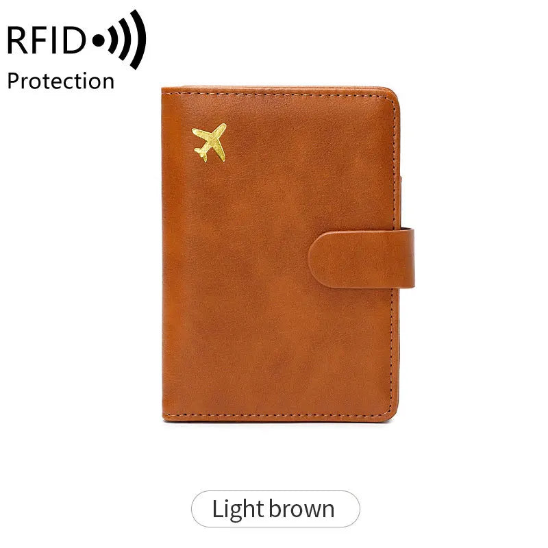 Travel Passport Wallet Women Man Card Holder RFID Blocking Credit Card ID Bag Plane Ticket Holder Multifunction Wallets - The Shop At Crown Perth