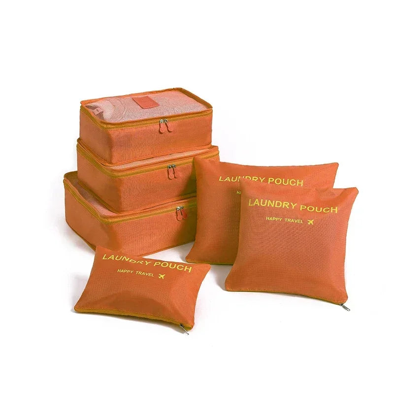 6PCS Packing Cubes Luggage Organizer Travel Storage Bags for Clothes Shoes Toiletries Portable Suitcase Organization Set - The Shop At Crown Perth