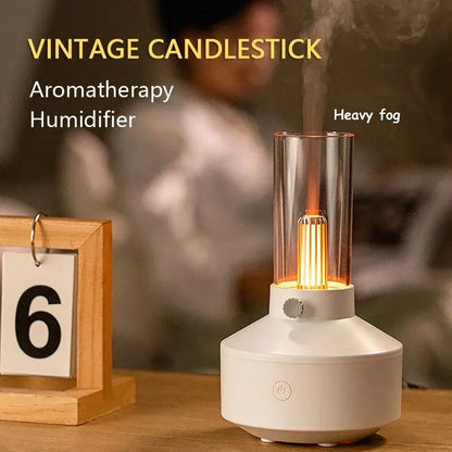 New 150ml Candle Light Shape Portable Table Desktop Usb Charge Ultrasonic Essential Oil Aroma Diffuser for Room Home - The Shop At Crown Perth