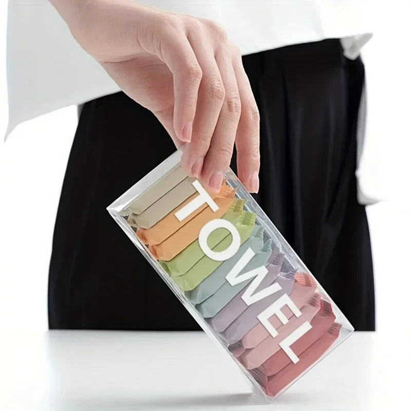 14pcs/box Disposable Washcloth Portable Travel Towel Thickened Compressed Face Cleansing Beauty Square Towel - The Shop At Crown Perth