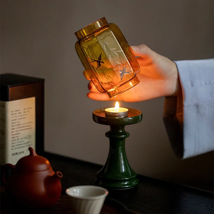 Ruili Emerald Liuyan Candle Holder Tea Ceremony Accessories Tea Party Atmosphere High Value Ornament Scented Candle Holder - The Shop At Crown Perth