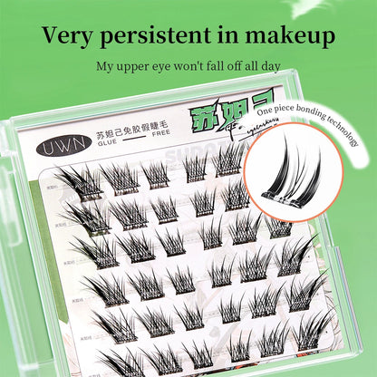 UWN Glue-free False Eyelashes Oblique Flying Fox Style Curling Natural Lazy Light and Comfortable Upper Eyelashes - The Shop At Crown Perth