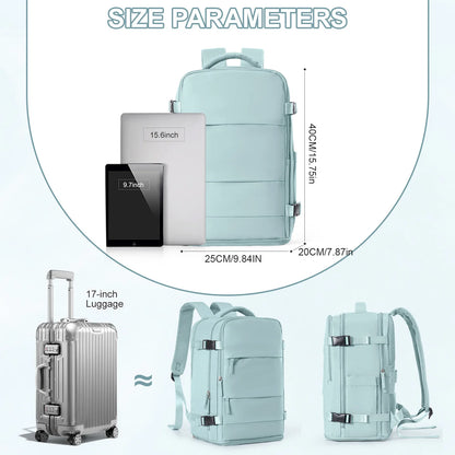 Women Men Hand Luggage Backpack Business College Laptop Travel Backpack Waterproof Carry on mochila viaje cabina avion 40x20x25 - The Shop At Crown Perth