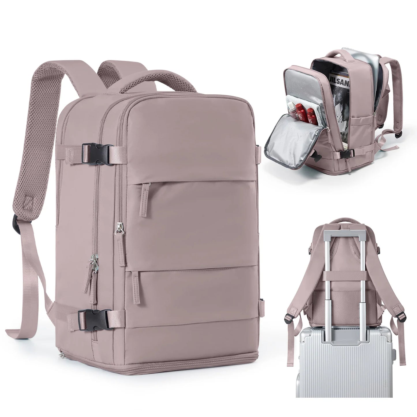 Women Men Hand Luggage Backpack Business College Laptop Travel Backpack Waterproof Carry on mochila viaje cabina avion 40x20x25 - The Shop At Crown Perth