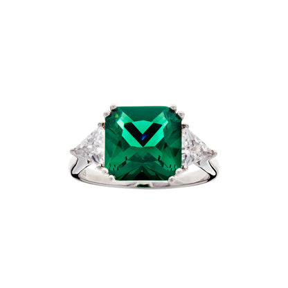 Sybella Lottie Green Square Ring - The Shop At Crown Perth